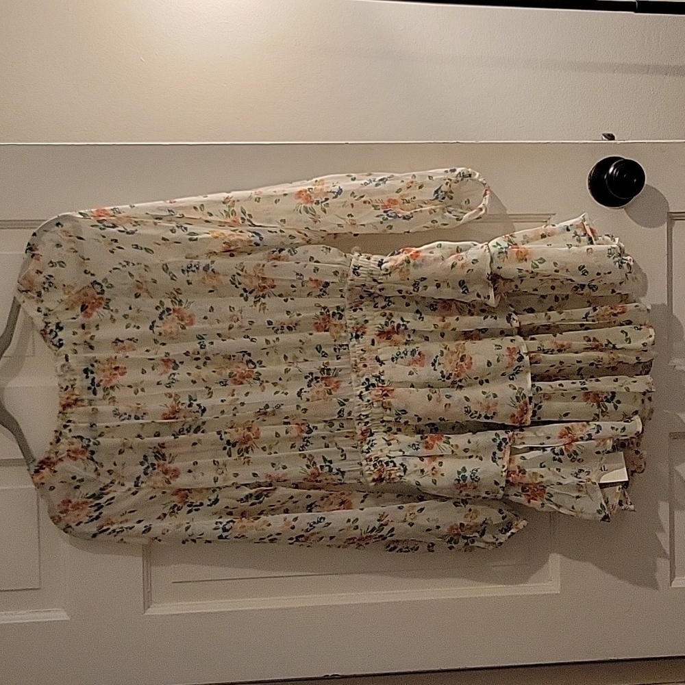 Loveshackfancy popover mini dress floral confetti Medium - Picture 10 of 14